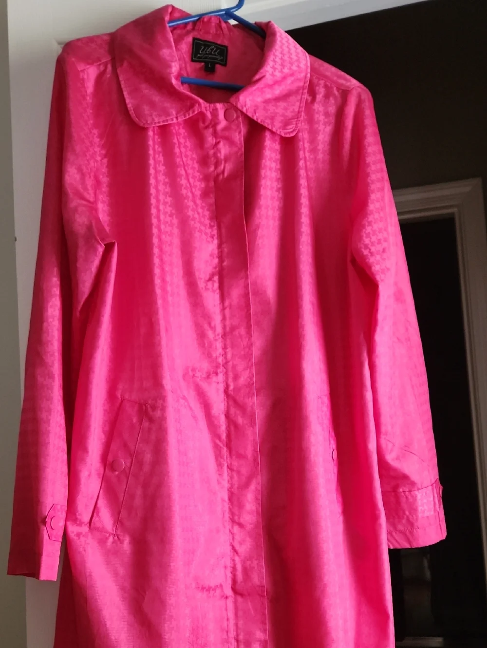 UBU Hot Pink Women's Lightweight Trench Coat - Picture 1 of 10